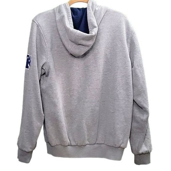 VNTG GIII Y2k Seattle Seahawks NFL Reversible Hooded Full Zip Jacket Navy/Grey S - Picture 5 of 14